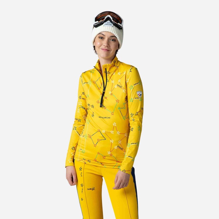 Bluza Rossignol JCC damska Booster 12 Zip żółta.jpg