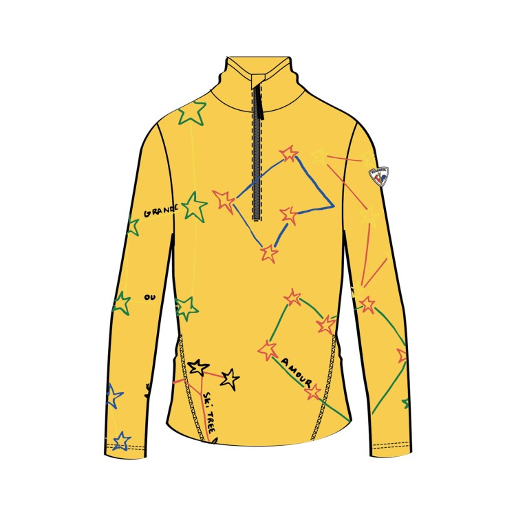 Bluza Rossignol JCC damska Booster Zip żółta.jpg