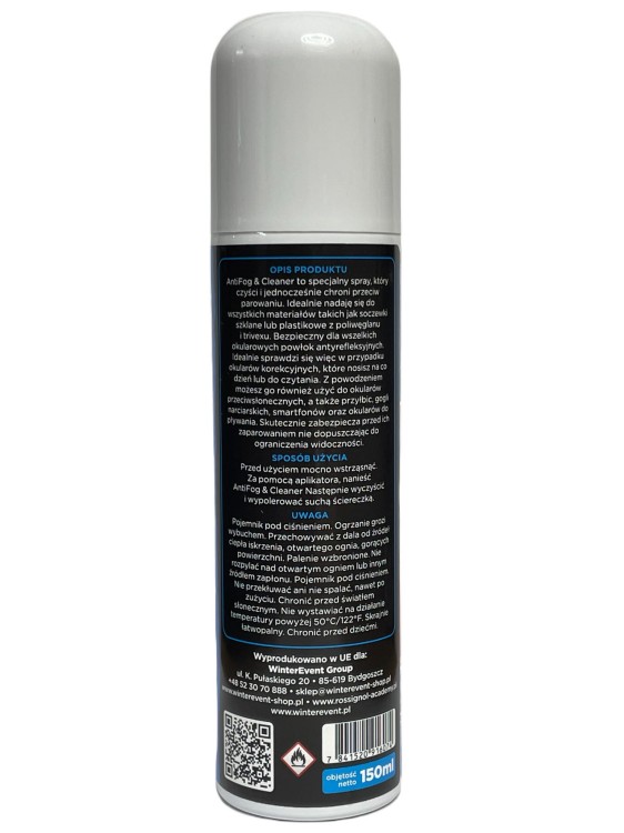 Spray do gogli Antifog & cleaner 150 ml