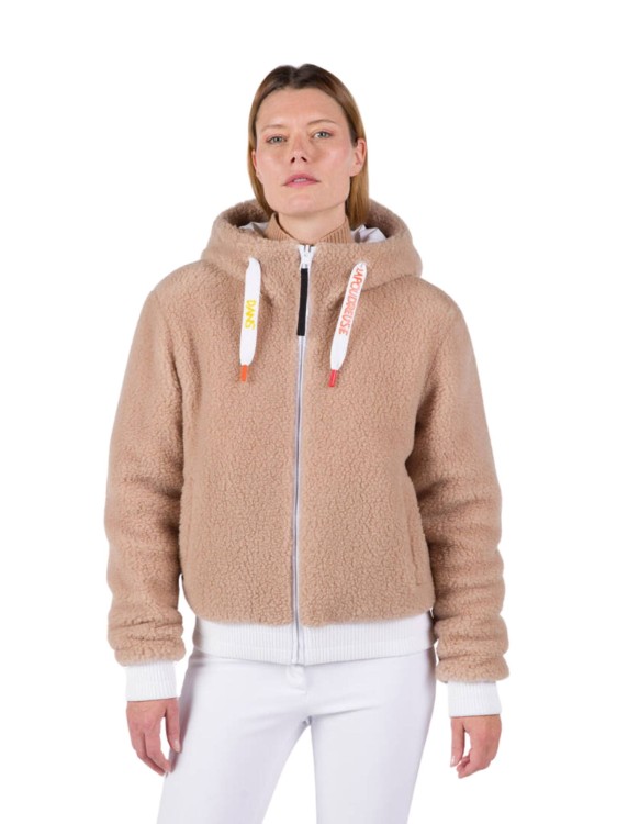 Kurtka narciarska Rossignol damska W Yety Fleecy Bomber JKT biała