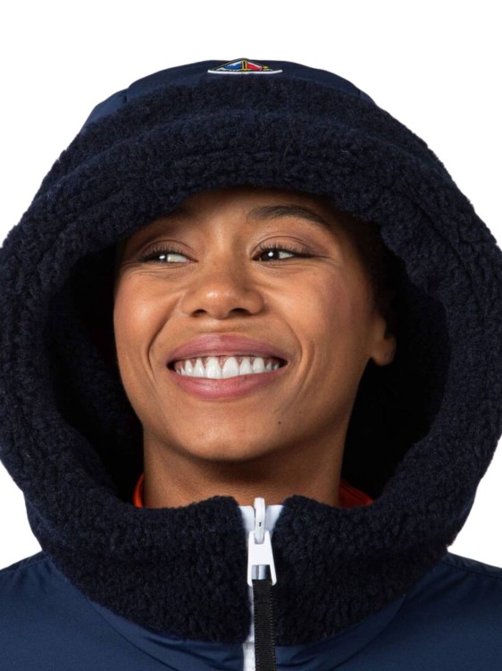 Kurtka narciarska Rossignol damska W Yety Fleecy Bomber JKT granatowa