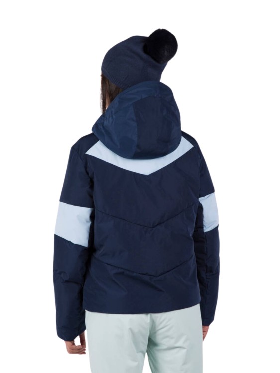 Kurtka Narciarska Rossignol damska W Wispile puffy JKT granatowa