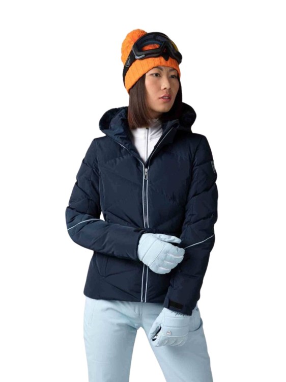 Kurtka Narciarska Rossignol damska W Staci pearly JKT granatowa