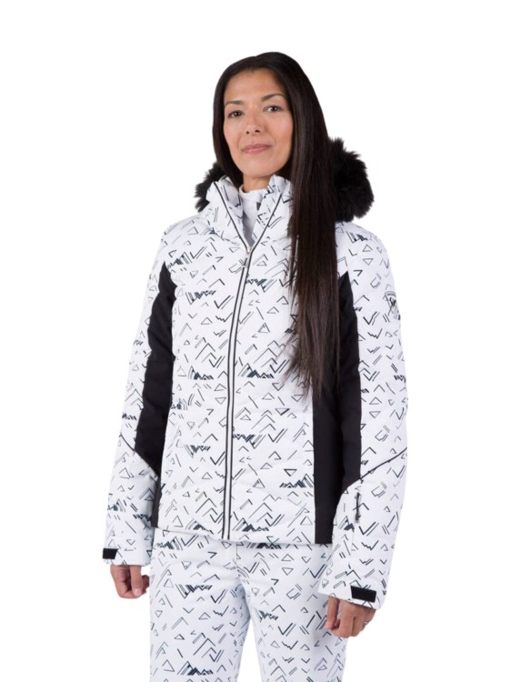 Kurtka narciarska Rossignol damska W Staci PR Puffy JKT biała
