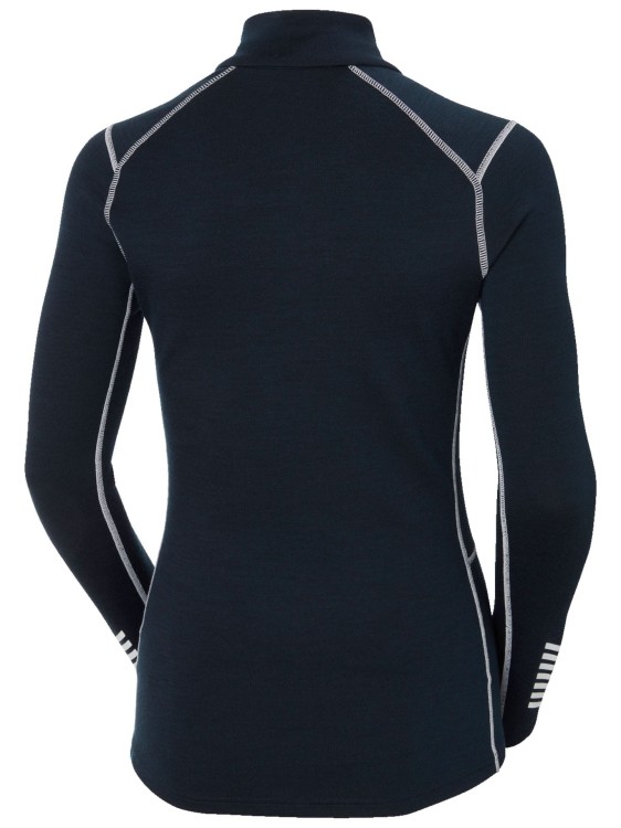 Koszulka Termoaktywna Helly Hansen W Lifa Merino Midw 1/2 Zip Granatowa