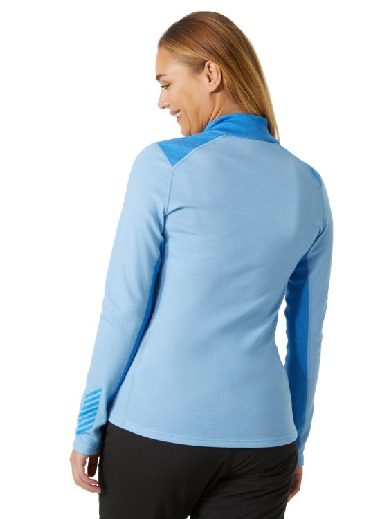 Koszulka Termoaktywna Helly Hansen W Lifa Merino Midw 1/2 Zip Niebieska
