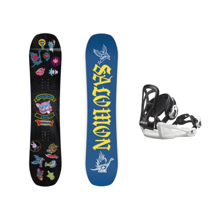 Zestaw Snowboardowy Salomon Grail + Goodtime XS Czarny