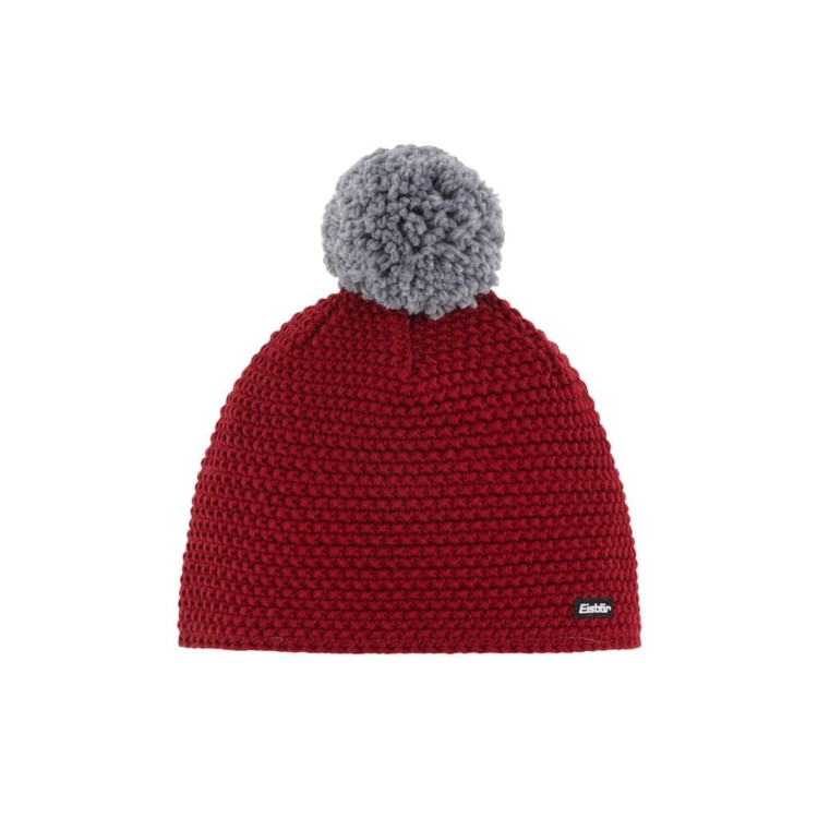 Czapka Eisbar Jamie Pompon MÜ Czerwona