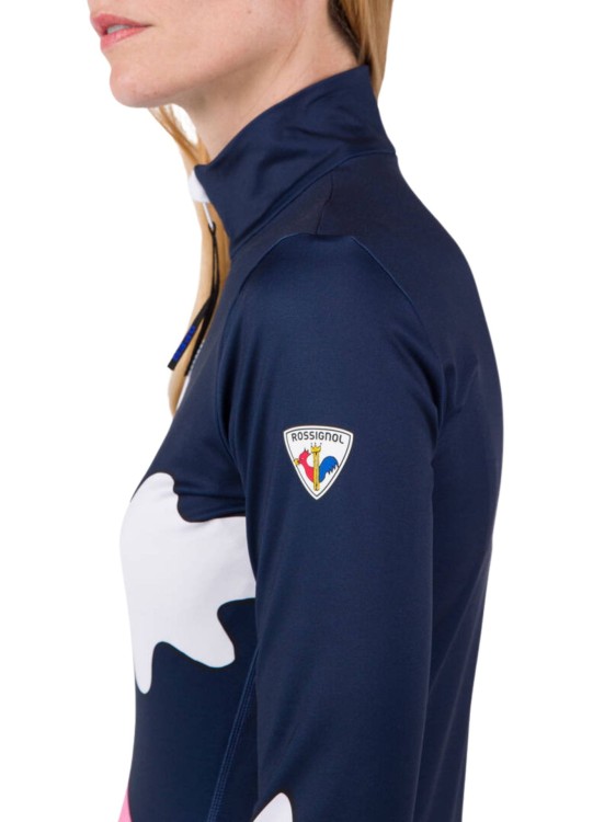 Bluza Rossignol JCC damska W Booster 1/2 zip top granatowa
