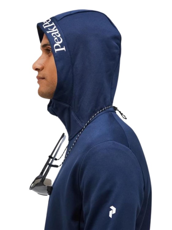 Bluza Peak Performance męska Rider Tech Zip Hood granatowa 24/25