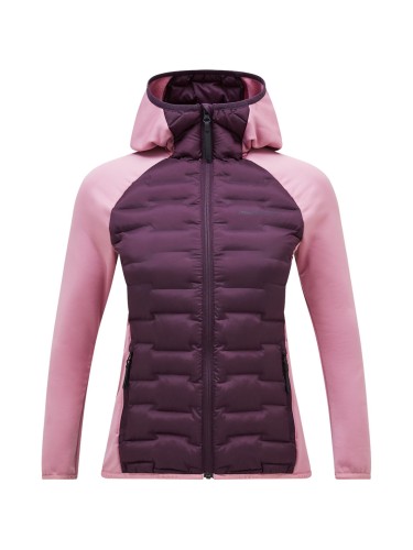Kurtka Peak Performance damska Argon Hybrid Hood bordowy