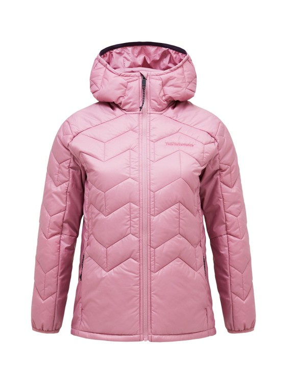 Kurtka Peak Performance damska Elevate Liner Hood różowa