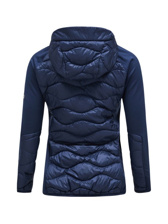 Kurtka Peak Performance damska Helium Down Hybrid Hood granatowa