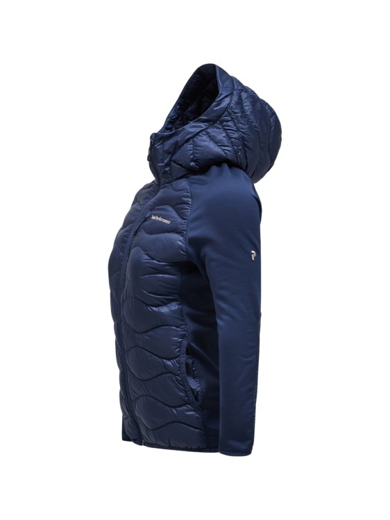 Kurtka Peak Performance damska Helium Down Hybrid Hood granatowa