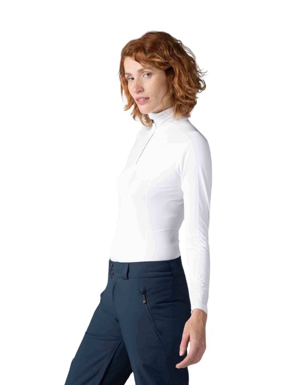 Koszulka termoaktywna Rossignol W Classique 1/2 Zip biała