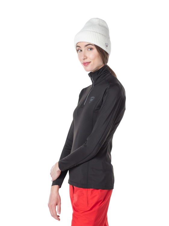 Koszulka termoaktywna Rossignol W Classique 1/2 Zip czarna