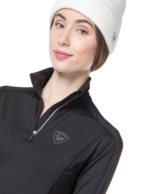 Koszulka termoaktywna Rossignol W Classique 1/2 Zip czarna