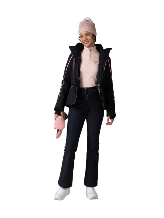 Koszulka termoaktywna Rossignol W Classique 1/2 Zip różowa