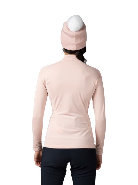 Koszulka termoaktywna Rossignol W Classique 1/2 Zip różowa