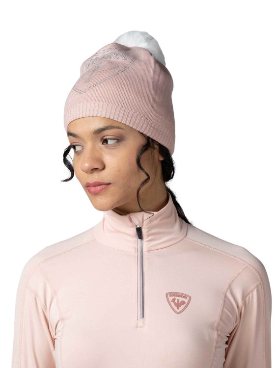 Koszulka termoaktywna Rossignol W Classique 1/2 Zip różowa