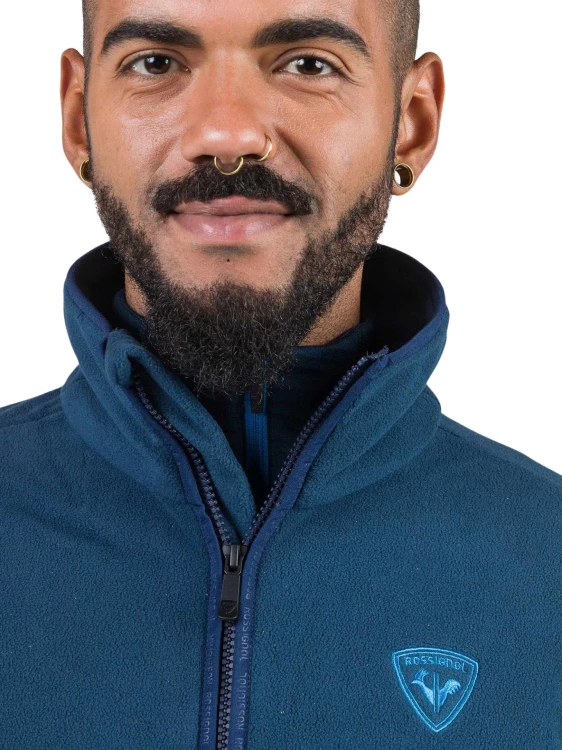 Bluza Rossignol męska Strawpile Fleece FZ granatowa