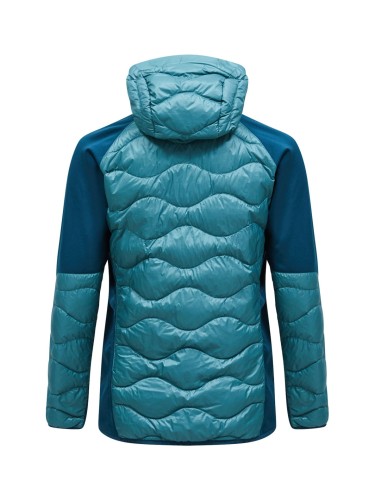 Kurtka Peak Performance męska Helium Down Hybrid Hood turkusowy 24/25