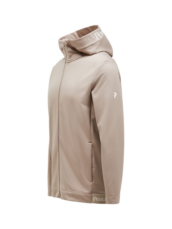 Bluza Peak Performance męska Rider Tech Zip Hood beżowa