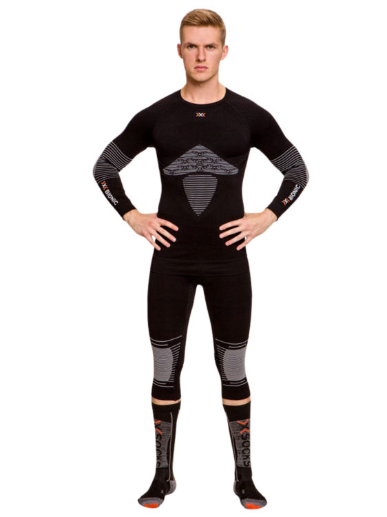 Legginsy termoaktywne 3/4 X-Bionic Energizer 4.0 czarno-białe