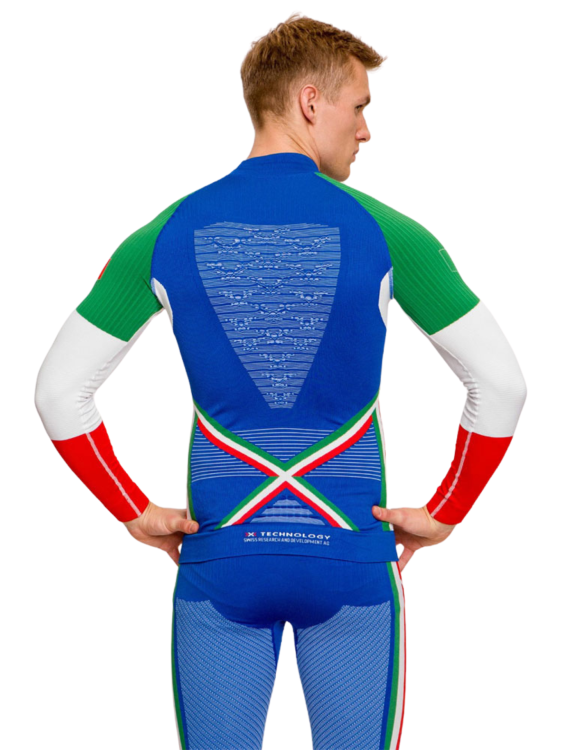 Koszulka termoaktywna z półgolfem X-Bionic Energy Accumulator 4.0 Patriot Italy