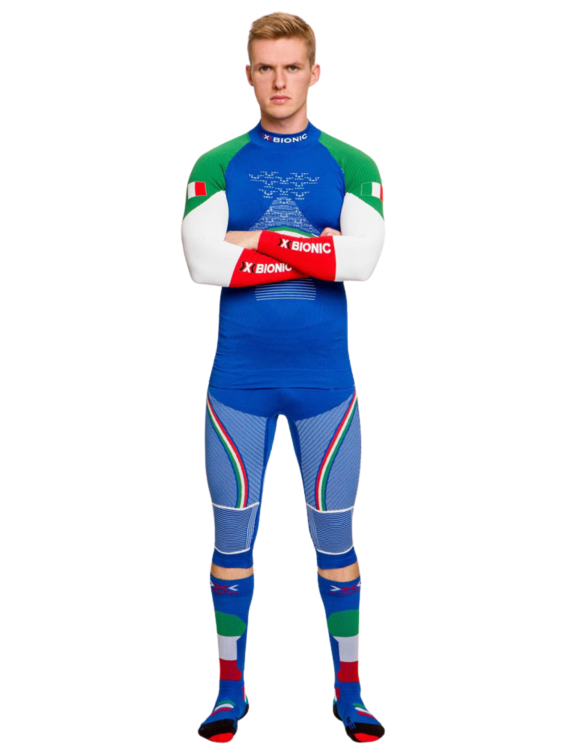 Koszulka termoaktywna z półgolfem X-Bionic Energy Accumulator 4.0 Patriot Italy