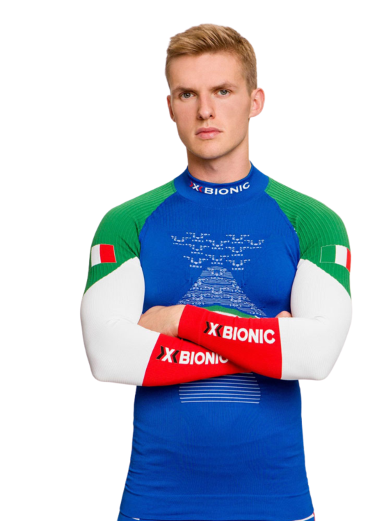 Koszulka termoaktywna z półgolfem X-Bionic Energy Accumulator 4.0 Patriot Italy