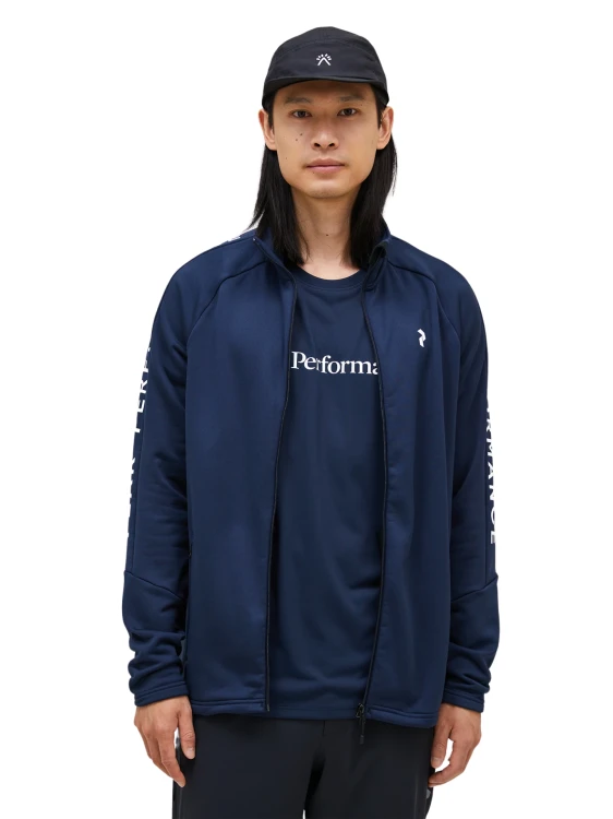 Bluza Peak Performance męska Rider Zip Jacket granatowa