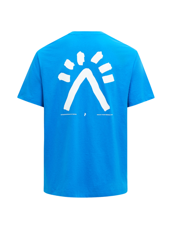 Koszulka Peak Performance męska Explore Graphic Tee niebieska