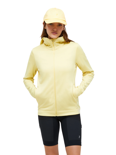 Bluza Peak Performance damska Rider Tech Zip Hood żółta