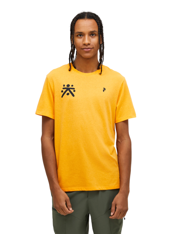 Koszulka Peak Performance męska Explore Graphic Tee pomarańczowa