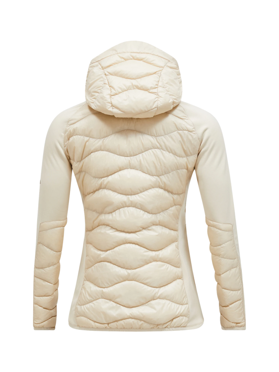 Kurtka Peak Performance puchowa damska Helium Down Hybrid Hood beżowa