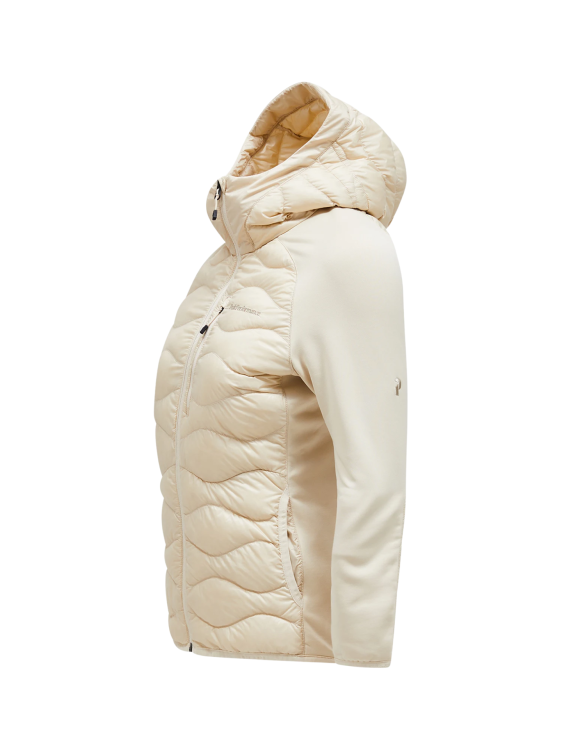Kurtka Peak Performance puchowa damska Helium Down Hybrid Hood beżowa