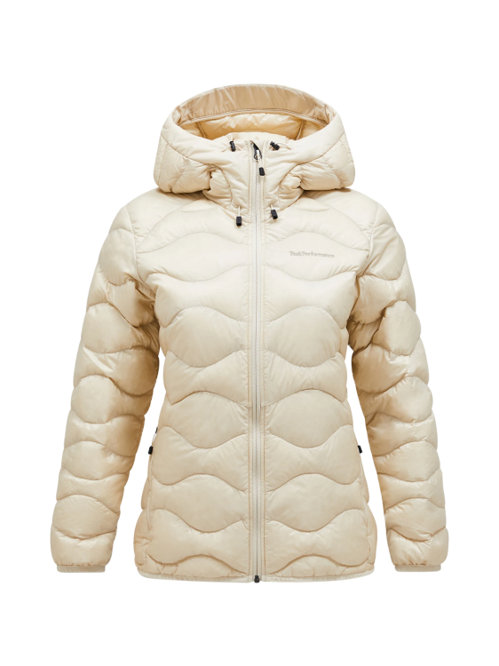 Kurtka Peak Performance puchowa damska Helium Down Hood Jacket beżowa