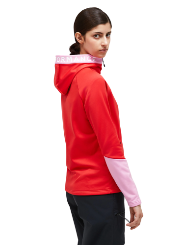 Bluza Peak Performance damska Rider Zip Hood czerwona