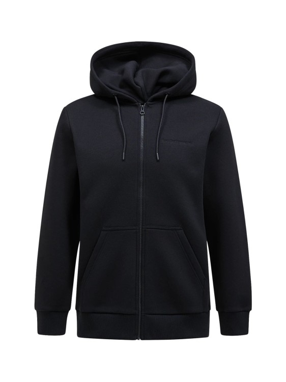 Bluza męska Peak Performance Original Small Logo Zip Hood black