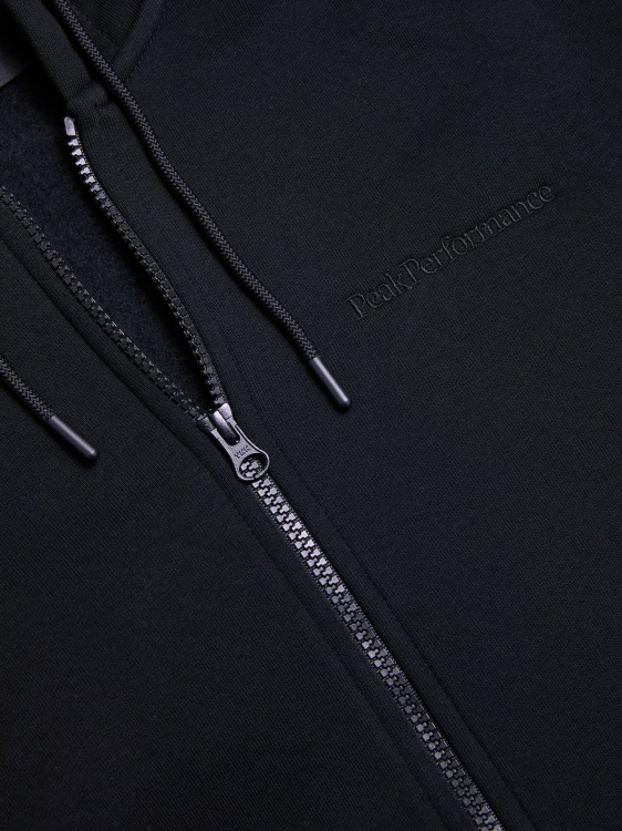 Bluza męska Peak Performance Original Small Logo Zip Hood black