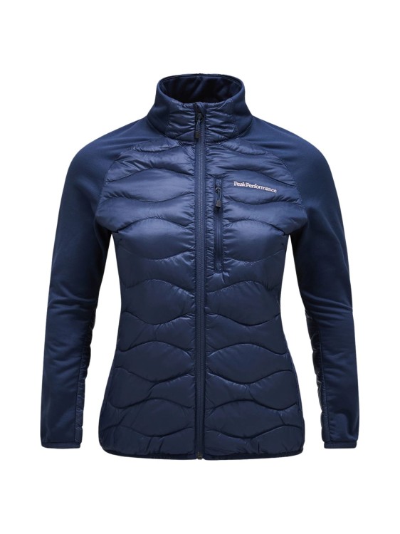 Kurtka Peak Performance damska Helium Down Hybrid Jacket granatowa