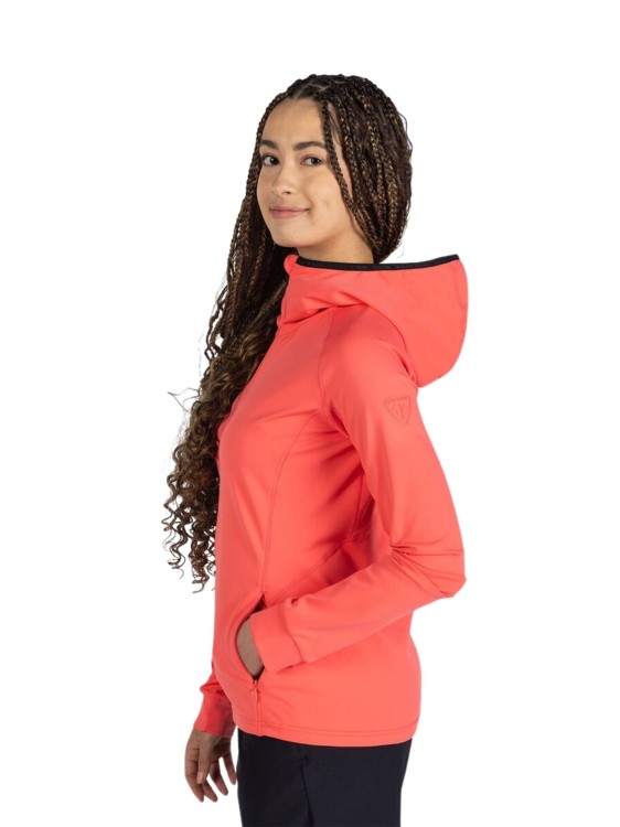 Kurtka damska z kapturem Rossignol Thin Midlayer różowy