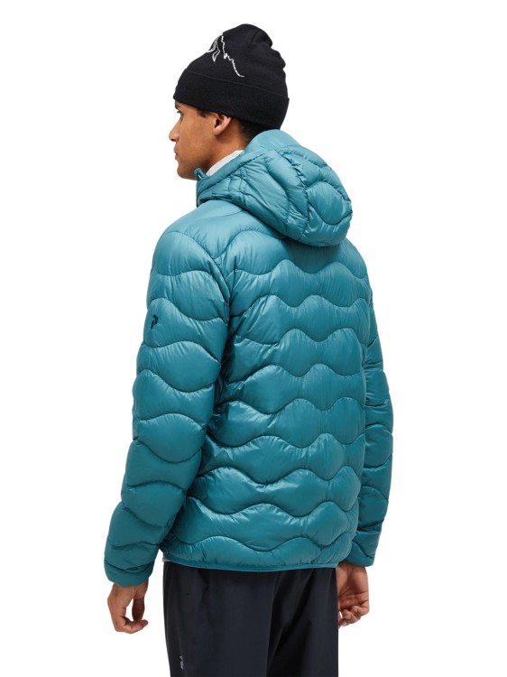 Kurtka Peak Performance męska Helium Down Hood Jacket turkusowa