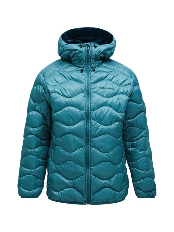 Kurtka Peak Performance męska Helium Down Hood Jacket turkusowa