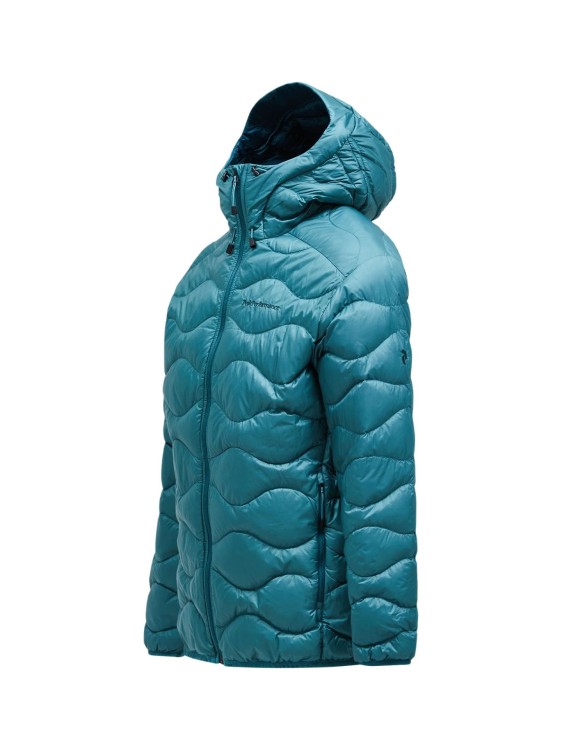 Kurtka Peak Performance męska Helium Down Hood Jacket turkusowa