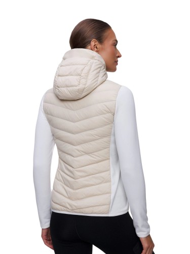 Kurtka Peak Performance damska Frost Down Hybrid Hood beżowy