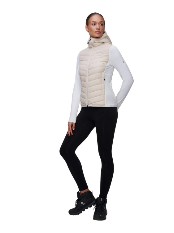 Kurtka Peak Performance damska Frost Down Hybrid Hood beżowy