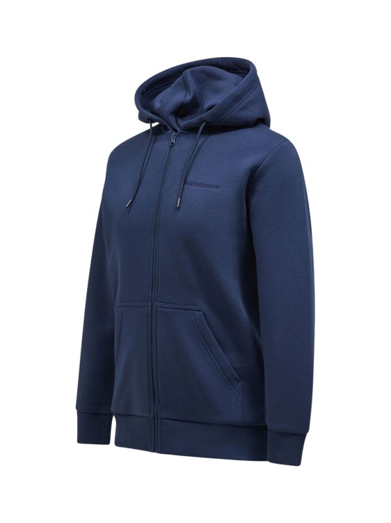 Bluza męska Peak Performance Original Small Logo Zip Hood blue shadow