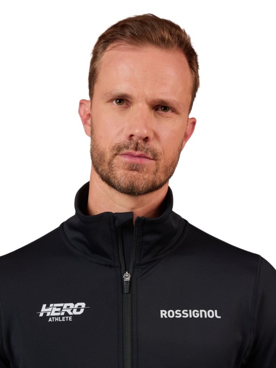 Bluza narciarska męska Rossignol Hero Mid Layer Stretch Black
